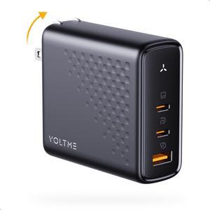 VOLTME 140W USB C Charger, PD3.1 PPS GaN Charger, 3-Port Fast Laptop Wall Charger Power Adapter Compatible with MacBook Pro/Air, iPad Pro,iPhone 14/13 Series, Galaxy, Steam Deck, Chromebook