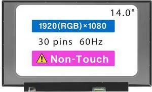 14.0" Non-Touch Screen Replacement for HP Chromebook 14A-NA0000 Series 14A-NA0023CL 14A-NA1043CL B140HAN04.0 NV140FHM-N48 N140HCA-EBA 30 pin FHD 1920x1080 Non-Touch LCD Display Panel