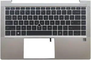 wzqrps Replacement for HP Elitebook 840 G7 G8 745 Laptop Upper Case Palmrest Backlit Keyboard Assembly Part M07090-001 M36312-001