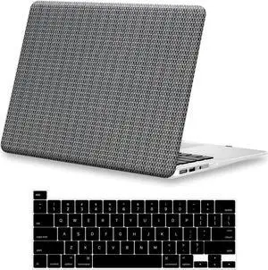 SaharaCase - Apple MacBook Pro 13" Laptops Woven Case with Silicone KeyPad Cover Woven Fabric, Snap-On, Anti-Slip Grip (Charcoal)