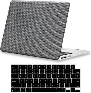 SaharaCase - Apple MacBook Pro 14" Laptops Woven Case with Silicone KeyPad Cover Woven Fabric, Snap-On, Anti-Slip Grip (Charcoal)