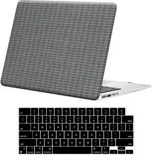 SaharaCase - Apple MacBook Air 15" M2 and M3 Chip Laptops Woven Case with Silicone KeyPad Cover Woven Fabric, Snap-On, Anti-Slip Grip (Charcoal)