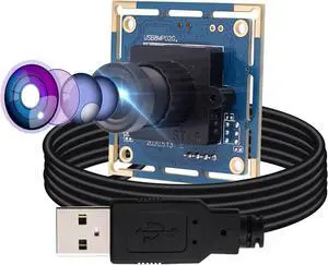 8MP USB Camera Module for Computer - Wide Angle PC Webcam Board With 3.6mm Lens, IMX179 Sensor, 4K UVC USB2.0 for Lightburn, Raspberry Pi, Mac, Jetson Nano, Security CCTV