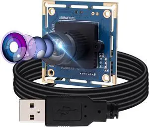8mp USB Camera Module for Computer Wide Angle PC Camera 75degree No Distortion Lens Webcam Board Mini UVC USB2.0 Lightburn Camera IMX179 USB with Camera 4K USB Security CCTV Camera for Raspberry Pi