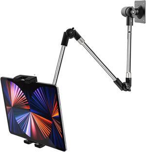Tablet Wall Mount, 35" Aluminum Alloy Foldable Arm, 360 Degree Angle Adjustable for Kitchen/Desk, Compatible with 4-12.9" Tablet Like iPad Pro, Air, Mini, iPhone, Galaxy, Fire, Switch, Camera, Webcam