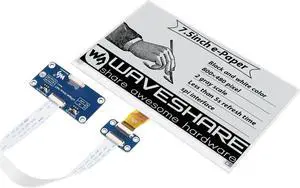 Waveshare 7.5inch e-Paper HAT for Raspberry Pi 5 4B Pi 3B+ Pi3B Pi Zero W Zero 2W/Jetson Nano/withArduino,7.5inch E-Ink Display HAT 800 x 480 SPI Interface Black and White Display Color 3.3V/5V