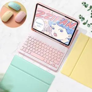 YEEHi Color Keyboard for iPad Mini 6th Generation Keyboard Case with Mouse Cute Detachable Removable Wireless Bluetooth Keyboard Cover for iPad Mini 6 2021 (Black)