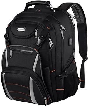 YALIXIAN Travel Laptop Backpack,Extra Large 18.4 Inch Laptop RFID Anti Theft TSA Friendly Backpack with USB Charging Port,Water Resistant,Computer Bag for Women Men Notebook&Basketball