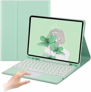 AnMengXinLing iPad 10.2 Keyboard Case for iPad 9/iPad 8/iPad7 (2021/2020/2019)-Touchpad Detachable Keyboard with Pencil Holder -Slim Leather Folio Smart Cover