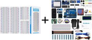 REXQualis Super Starter Kit Compatible with Arduino IDE and 4PCS Breadboard Kit