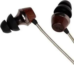 Symphonized ALN 2.0 Premium Genuine Wood In-ear Noise-isolating Headphones|Earbuds|Earphones with Innovative Shield Technology Cable and Mic (Gunmetal)
