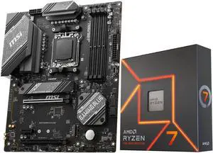 INLAND AMD Ryzen 7 7700X CPU Processor with MSI B650 Gaming Plus WiFi Gaming Motherboard(AM5, ATX, DDR5, PCIe 4.0, Wi-Fi 6E), Sold by Micro Center