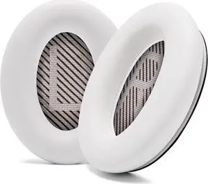 WC PadZ QC45 - Earpads for Bose QuietComfort 45 / QuietComfort Se/QuietComfort Wireless, Made by Wicked Cushions | Extra Thick Cushion | Premium Durable Stitching | White Smoke