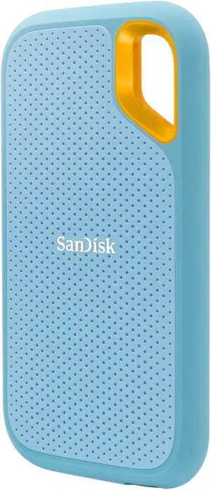SanDisk 4TB Extreme Portable SSD - Up to 1050MB/s, USB-C, USB 3.2 Gen 2, IP65 Water and dust Resistance, Updated Firmware, Sky Blue - External Solid State Drive - SDSSDE61-4T00-G25B