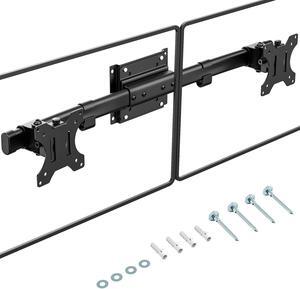 PUTORSEN Dual Monitor Wall Mount, Horizontal Assembly Mount for 2 Monitor Screens up to 27 inches,Max. 10kg, VESA 75x75/100x100mm