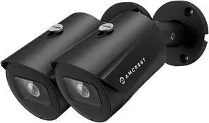 Amcrest 2-Pack UltraHD 5MP Outdoor POE Camera 2592 x 1944p Bullet IP Security Camera, Outdoor IP67 Waterproof, 103° FOV, 2.8mm Lens, 98.4ft Night Vision, 5-Megapixel, IP5M-B1186EB-28MM (Black)