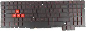 Abakoo New Keyboard Compatible with HP Omen 17-an 17-AN000 17-an011dx 17-an012dx 17-an013dx 17-an014dx 17-an025nm 17-an026nm 17-an027nm with Backlit Red