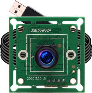 ELP VGA Super Mini Wide Angle USB Camera Module with 100degree Lens High Speed 480P 60fps UVC USB2.0 Video Webcam Board OV7725 Embedded Industrial Camera for Computer, Raspberry Pi, Jetson Nano