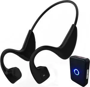 BenexBesdi Wireless TV Listening Headsets Hearing Device with Sound Collector, Bone Conduction Hearing Headphones with Microphone Sound Pickup Box to Watch TV and Conversation