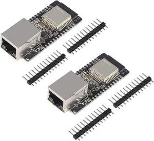DWEII 2 Pack WT32-ETH01 ESP32 Module Ethernet WiFi Bluetooth Development Board WT32-ETH01 Embedded Serial Port to Ethernet Converter Serial to WiFi&Bluetooth MCU Module