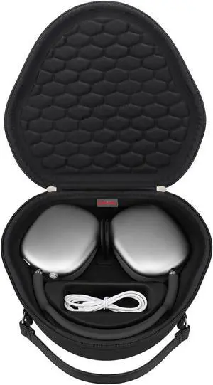 Elonbo Smart Case for Apple AirPods Max Wireless Over-Ear Headphones(Supports Sleep Mode), New AirPods Max Headphones(2024/2020) Hard Carrying Case, Earphone Protective Holder Storage Bag, Black