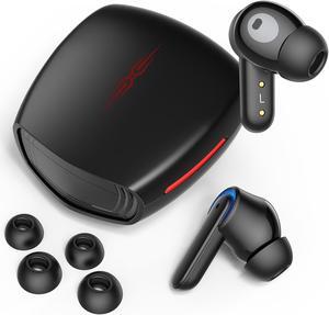 Wireless Earbuds Bluetooth Headphone LED Light Gaming Headset for iPhone 15 Plus Samsung Z Flip 6 Fold S24 S23 A53 A54 Google Pixel 9 8a 8 7a in-Ear Noise Canceling Cordless Earphone for Steam Track
