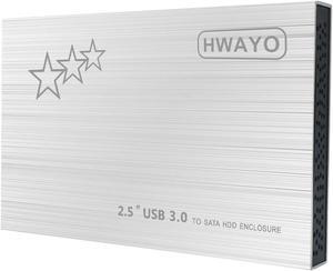 HWAYO 320GB External Hard Drive Portable 2.5'' Ultra Slim HDD Storage USB 3.0 for PC, Laptop, Mac, Chromebook, Xbox One (Silver)