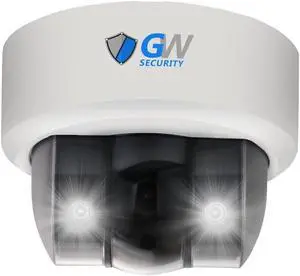 GW Security Super HD 5MP 1920P Outdoor/Indoor Spotlight Color Night Vision PoE IP Microphone 2.8mm Wide Angle Lens Dome Security Camera (GW5030MIC)
