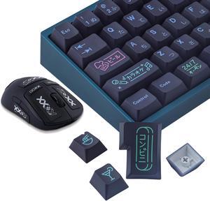 JOMKIZ Keycaps, 148 Keys Dye Sublimation Cherry Profile Keycaps Japanese Keycap Set for Cherry MX Switches ISO/ANSI Layout Mechanical Keyboards