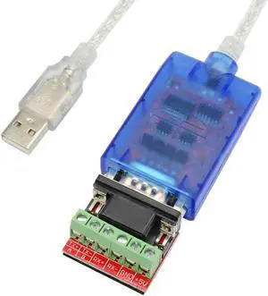 Jeirdus 16ft 5meters USB to RS422 RS485 Serial Port Converter Adapter Cable with FTDI Chip Support Windows 10, 8, 7, XP and Mac with ESD Protection