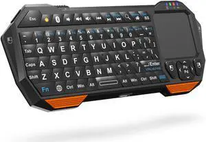 Fosmon Mini Bluetooth Keyboard (QWERTY Keypad), Wireless Portable with Touchpad, Compatible with Apple TV, Amazon Fire Stick, PS4, PS4 Pro, PS5, HTPC/IPTV, VR Glasses, Smartphones