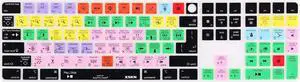 XSKN Shortcuts and Languages Silicone Keyboard Cover Skin Compatible with Apple 2021 iMac M1 Chip Magic Keyboard with Touch ID and Numeric Keypad A2520 Accessories (EU&US Version, AVID Pro Tools)