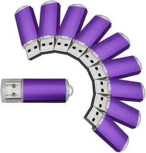 VICFUN 10pcs 8GB USB Flash Drive 8G USB 2.0 USB Drive Thumb Stick Purple