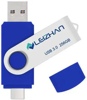 leizhan 3.0 USB Flash Drive 256GB, Type C Photo Stick for Android Phone, pc