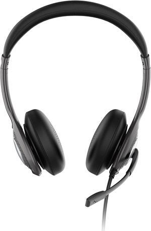 Morpheus 360 Connect USB Stereo Headset with Boom Microphone - Noise Reduction Mic- Protein Leather Ear Cushions - in-Line Volume Controls - Mute Button - Black - HS5600SU
