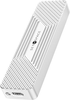 SETMSPACE M.2 NVMe+NGFF(SATA) SSD Enclosure Reader, USB 3.1 Gen 2 (10 Gbps) to M.2 NVMe Enclosure Support UASP for M.2 NVME+NGFF SSD Size 2230/2242/2260/2280(up to 4TB)