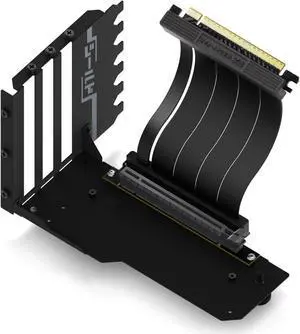 EZDIY-FAB Vertical GPU Mount with High-Speed PCIE 4.0 Riser Cable, Shield Series, 115mm/4.52in Flexible Extension, 90 Degree Connector, Only Compatible to Full-Opened PCIe Slots-Black-YIHPI344