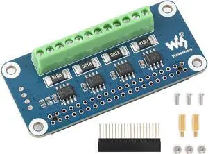 4-CH Current/Voltage/Power Monitor HAT for Raspberry Pi 4B/3B+/3B/2B/B+/A+/Zero/W, I2C/SMBus Interface Onboard 0.1 1 Sampling Resistor Measure Bi-Directional Current up to 3.2A Embed 12-bit ADC
