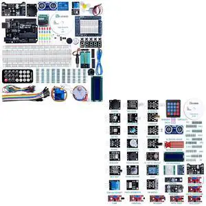 ELEGOO UNO Project Super Starter Kit & ELEGOO Upgraded 37 in 1 Sensor Modules Kit
