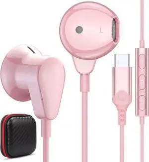 ACAGET 2 Pack USB C Earbuds for Samsung Galaxy S24 S23 S22 Ultra, Noise Cancelling Type C Headphones for iPhone 15 Pro Max iPad Pro Google Pixel 8 Pro 7 7A 6A HiFi Stereo Wired Earphones with Mic