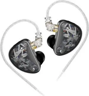 KZ AS24 24BA Hybrid Drivers in Ear Monitor Headphone, IEM Tunable Version Wired Earbuds with Detachable 0.78mm Recessed 2pin Silver-Plated OFC Cable for Audiophile Musician Singer