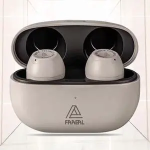 FAAEAL Bluetooth 5.3 Wireless Earbuds with Wireless Charging Case,Waterproof Stereo Headphones in Ear Built in Mic Headset Premium Sound with Deep Bass for Sport(Grey)