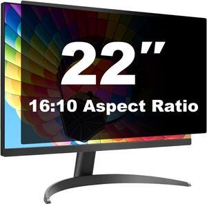Pozlle 22 Inch Computer Privacy Screen Shield for 16:10 Widescreen Desktop Monitor - Anti-Glare Blue Light Privacy Filter and Anti Spy Privacy Screen Protector Film