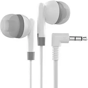 Maeline Bulk Earbuds with 3.5 mm Headphone Plug - 100 Pack - White