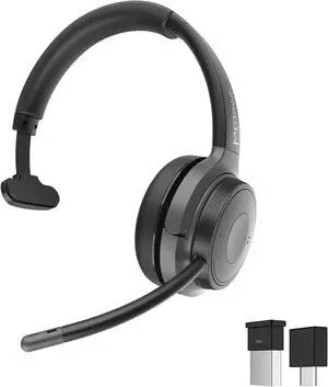 Morpheus 360 Advantage Wireless Mono Headset with Detachable Boom Microphone HS6200MBT, Bluetooth Headphones, UC Compatible, 30H Playtime, Black