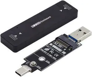 NFHK Combo Type-C & USB3.0 to NVME M-Key M.2 NGFF SATA SSD PCBA Case 2230/2242mm Adapter RTL9210B Chipset