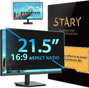 21.5 Inch Computer Privacy Screen for 16:9 Widescreen Monitor, Eye Protection Anti Glare Blue Light Computer Monitor Privacy Filter, Removable Anti Spy -Scratch 21.5 Inch Protector Film