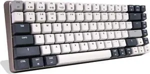 Azio Cascade Mechanical Keyboard, 75% Layout, Compact Backlit RGB, Hotswap Switches and Keycaps, USB Wired/Bluetooth Wireless Connection (Gateron Brown Switches) (Galaxy Light)