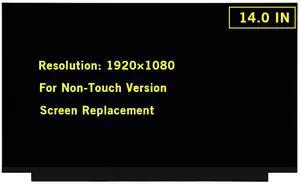 GBOLE 14.0" Screen Replacement for Lenovo ThinkPad T14 P14s Gen 1 2 FHD 1920x1080 LCD LED Display 400nits Non-Touch 01YN154 01YN155
