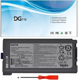 DGFTB New CF-VZSU46 Laptop Battery for Panasonic Toughbook CF-30 CF-31 CF-53 Series CF-VZSU46S CF-VZSU46U CF-VZSU46R CF-VZSU46AU CF-VZSU71U CF-VZSU72U CF-VZSU1430U (10.65V 87Wh/8550mAh/9Cell)